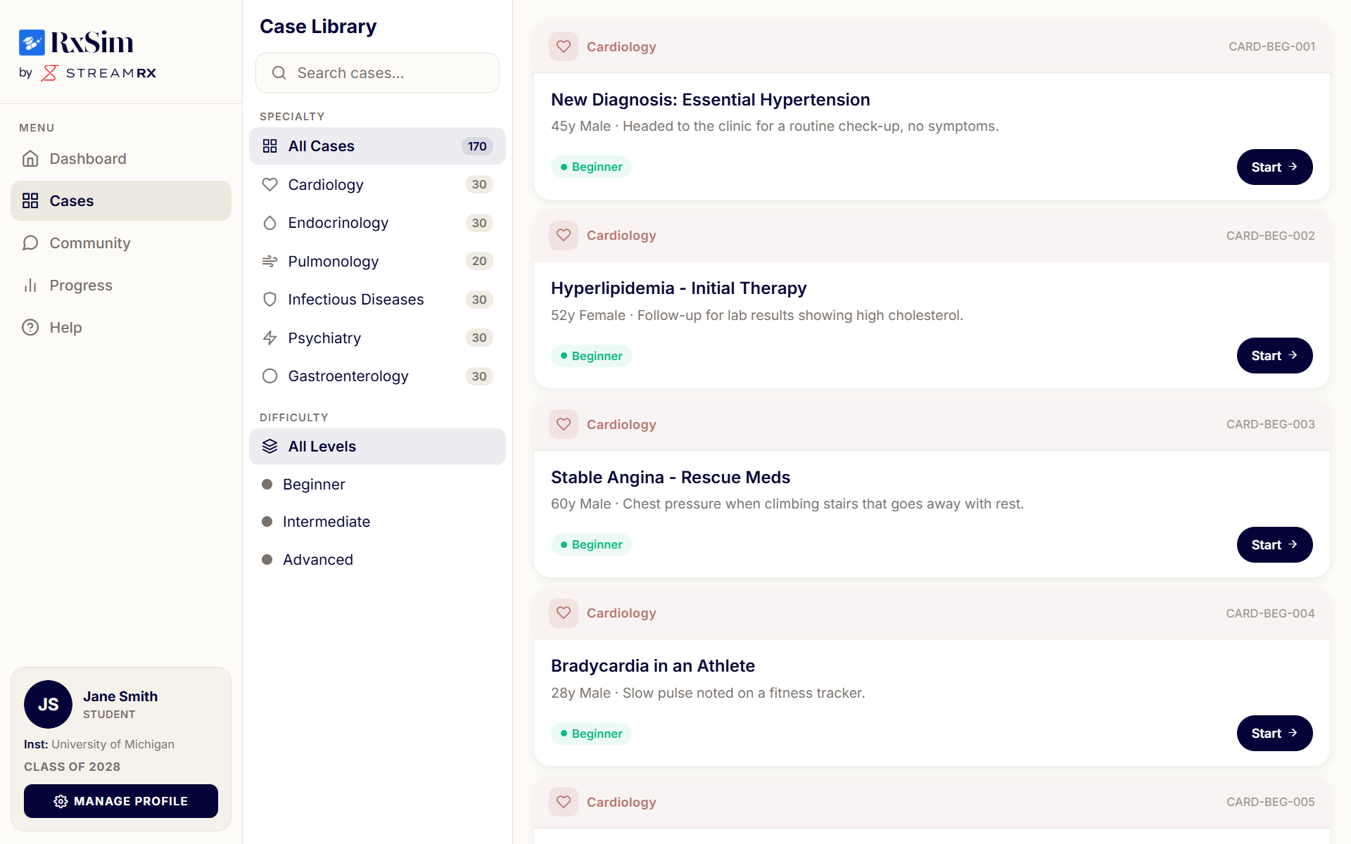 Browse Case Library